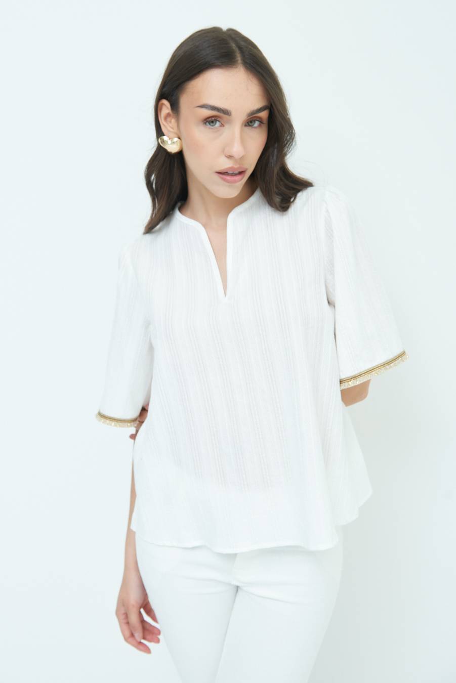 Kikisix CASACCA CON INSERTO ORO BIANCO