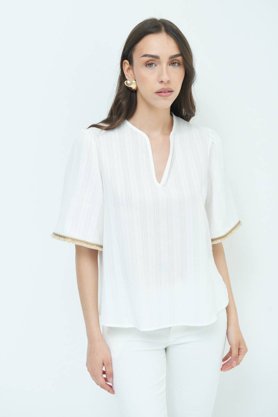 Kikisix CASACCA CON INSERTO ORO BIANCO