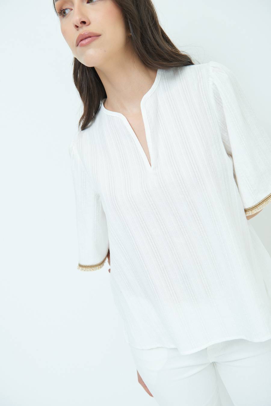 Kikisix CASACCA CON INSERTO ORO BIANCO