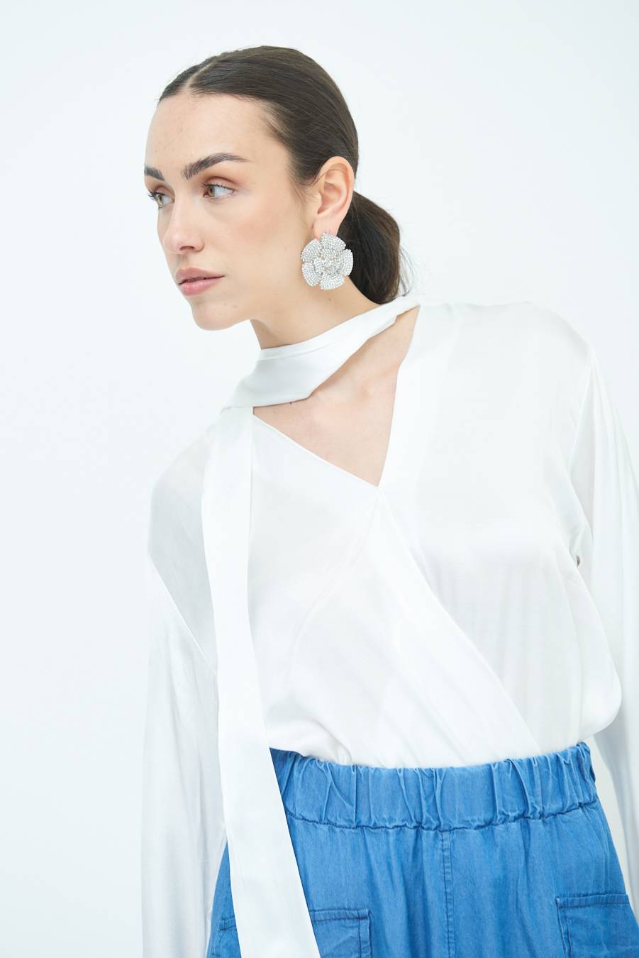 Kikisix CASACCA INCROCIO RASO VISCOSA BURRO