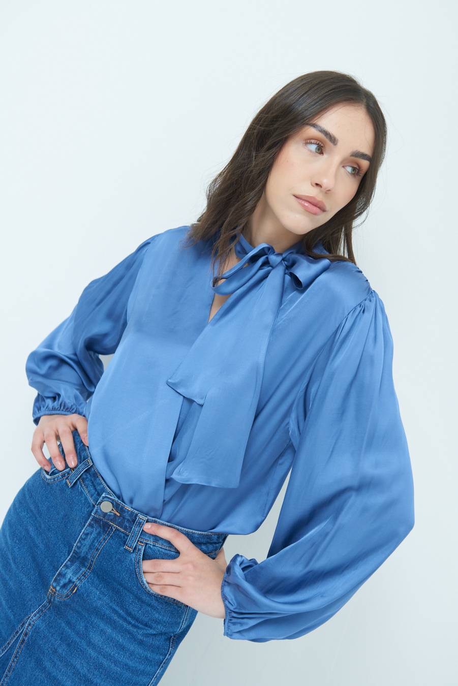 Kikisix CASACCA INCROCIO RASO VISCOSA POLVERE