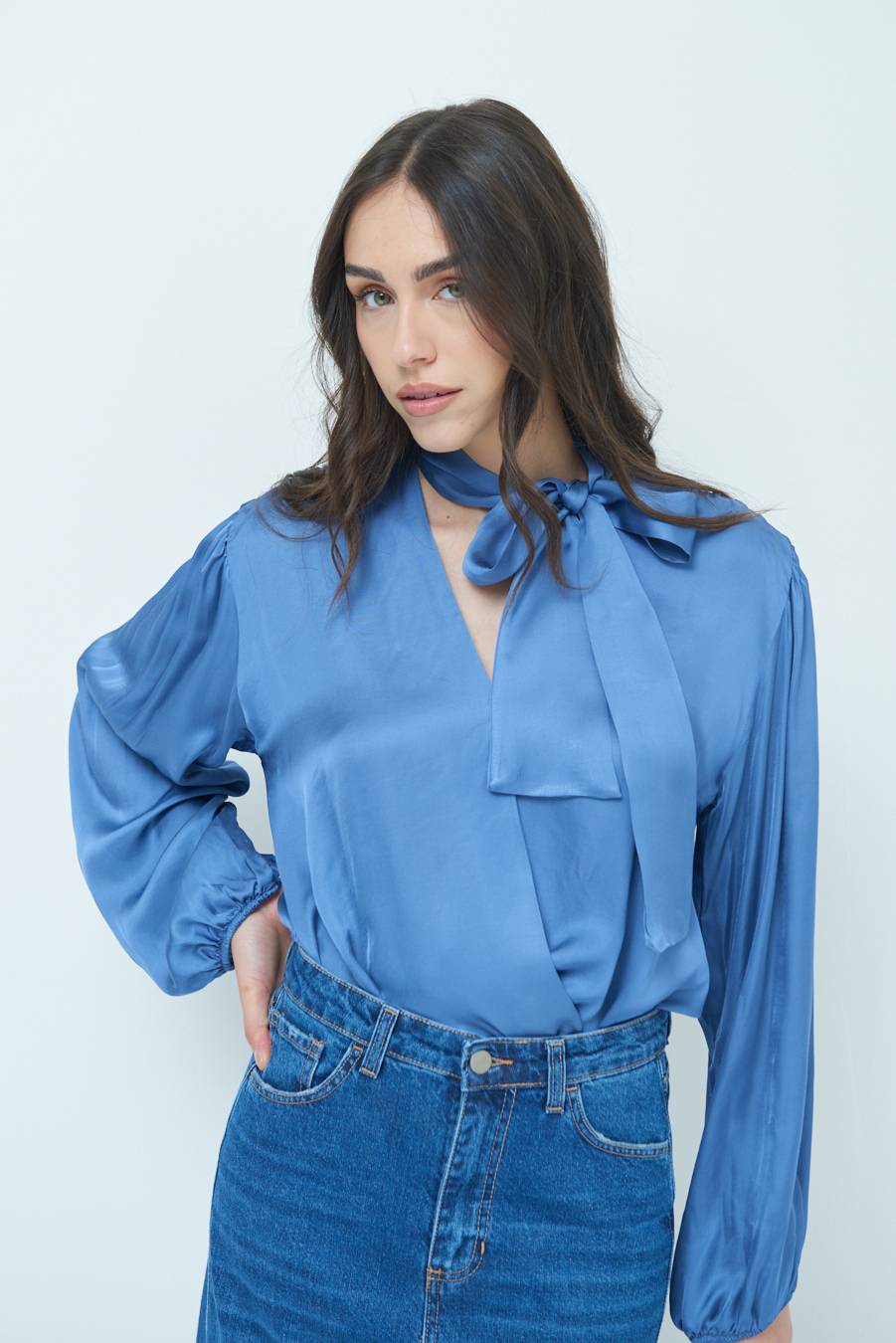 Kikisix CASACCA INCROCIO RASO VISCOSA POLVERE