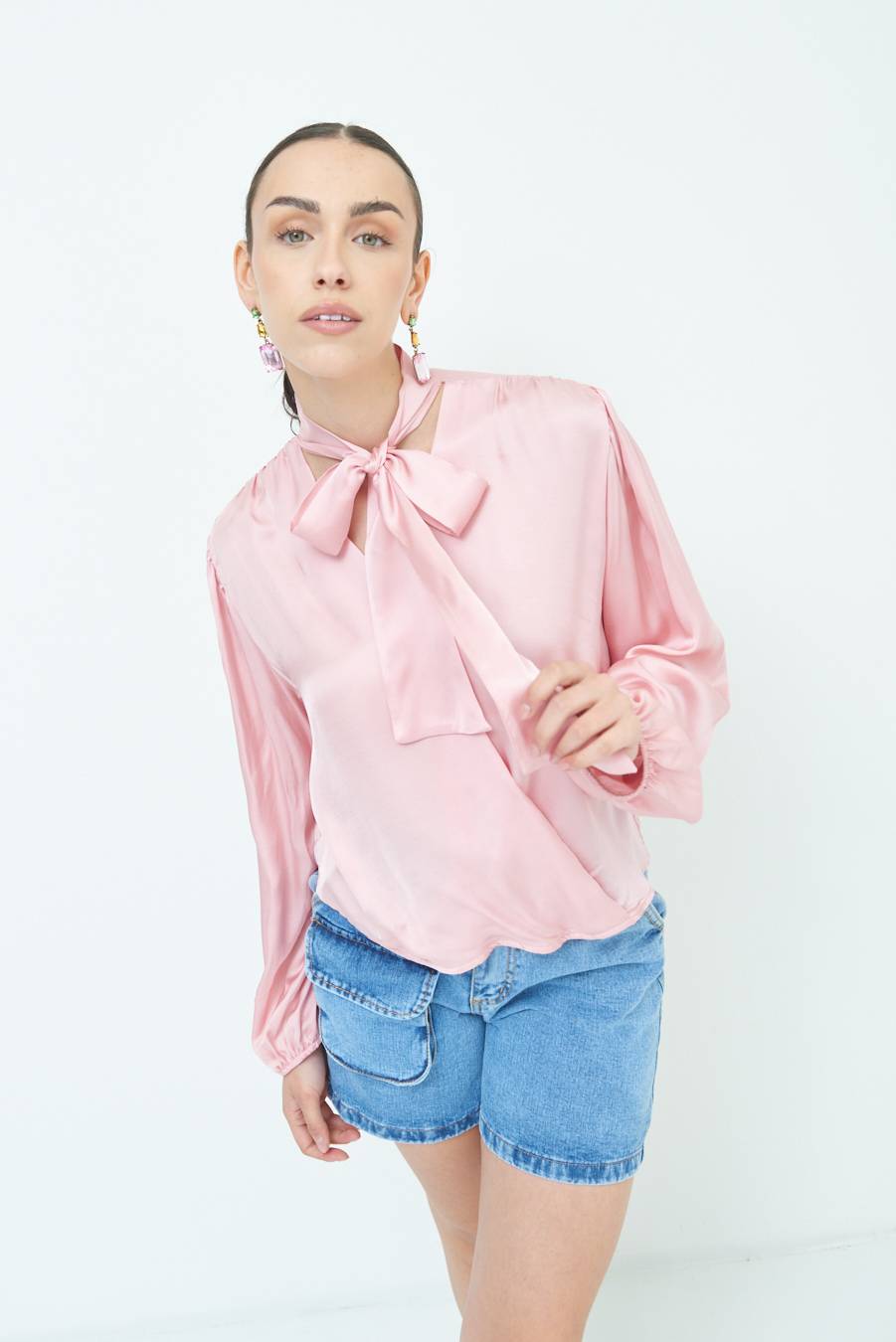 Kikisix CASACCA INCROCIO RASO VISCOSA ROSA