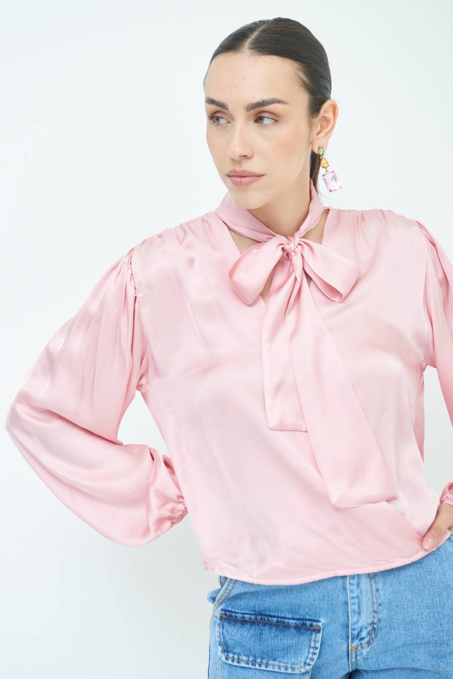 Kikisix CASACCA INCROCIO RASO VISCOSA ROSA