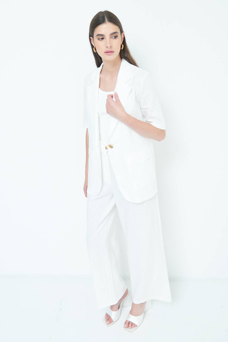 Kikisix GIACCA MEZZA MANICA BIANCO