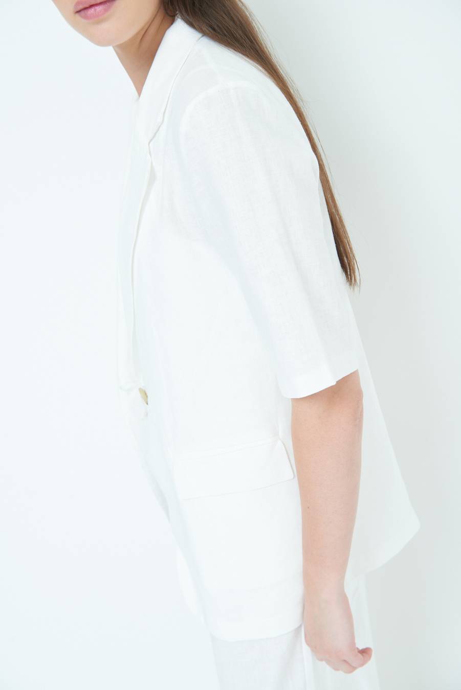 Kikisix GIACCA MEZZA MANICA BIANCO