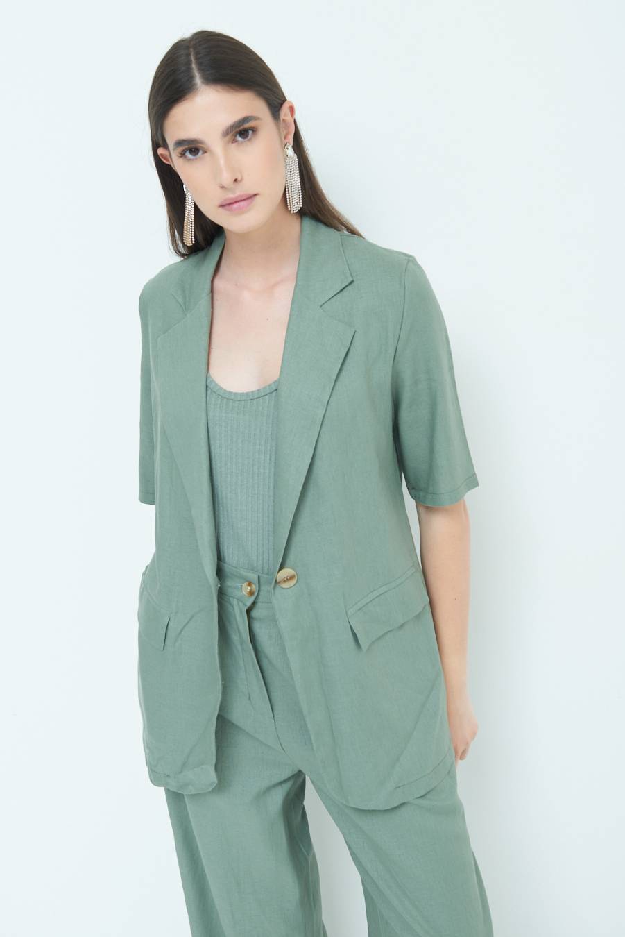 Kikisix GIACCA MEZZA MANICA VERDE MILITARE