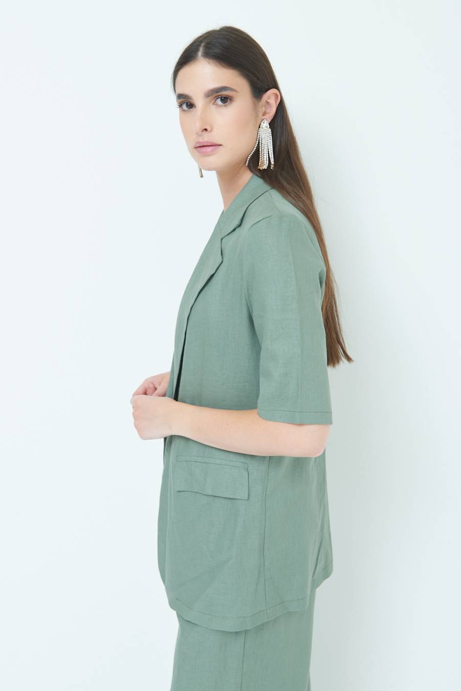 Kikisix GIACCA MEZZA MANICA VERDE MILITARE