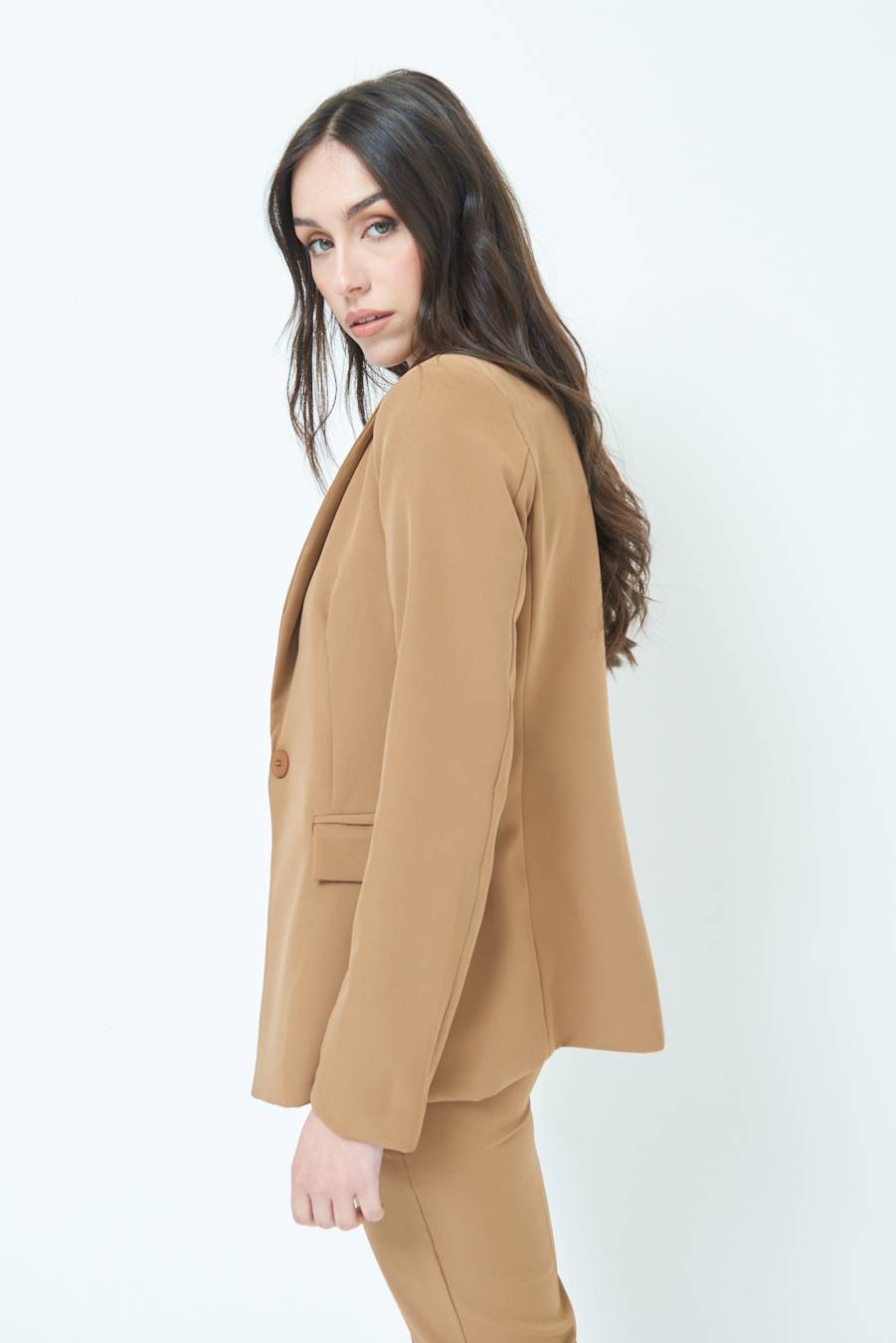 Kikisix GIACCA UN BOTTONE FANGO