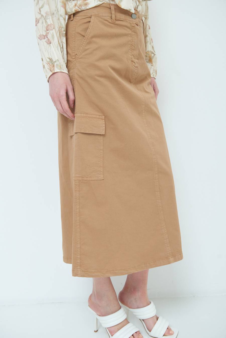 Kikisix GONNA CON TASCONI BEIGE