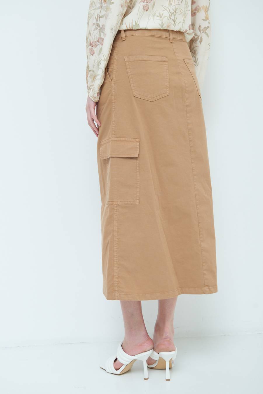 Kikisix GONNA CON TASCONI BEIGE