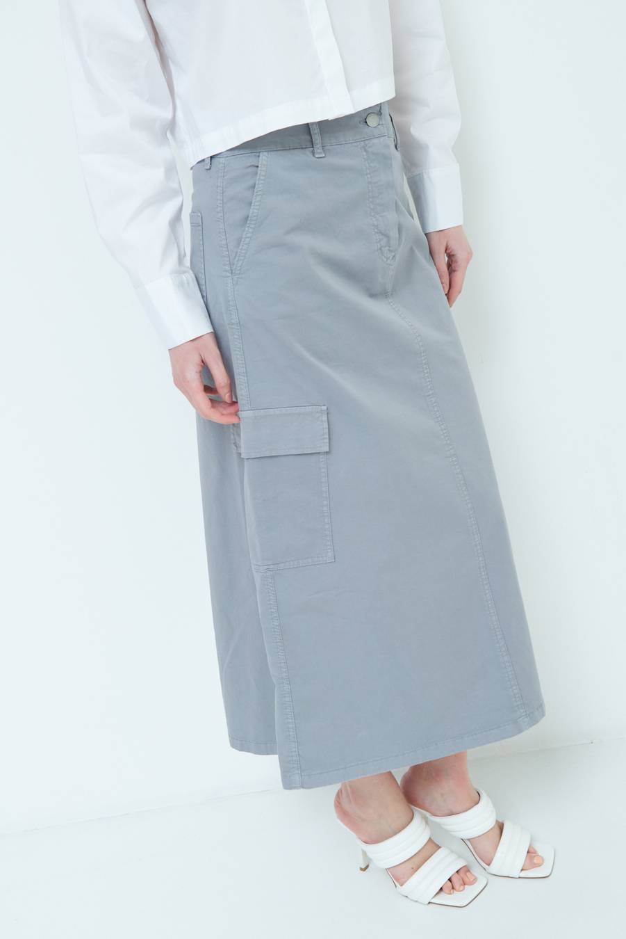 Kikisix GONNA CON TASCONI GRIGIO