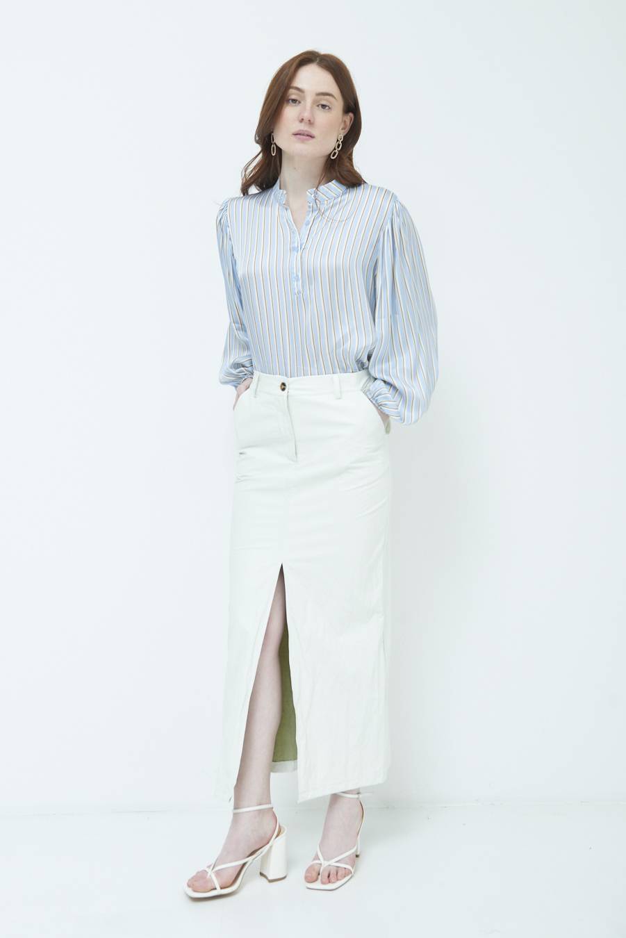 Kikisix GONNA ECOPELLE STROPICCIATA BURRO