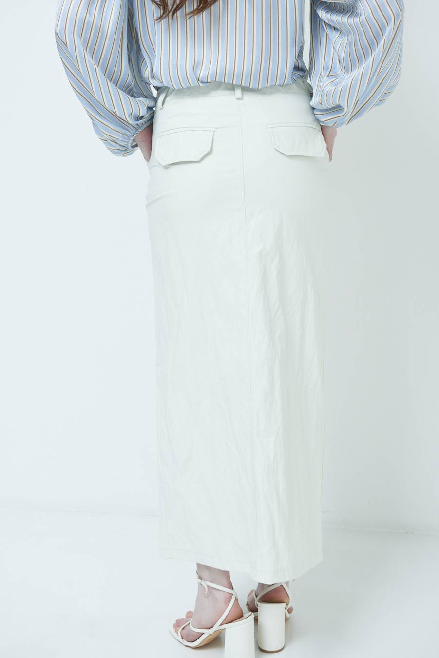 Kikisix GONNA ECOPELLE STROPICCIATA BURRO