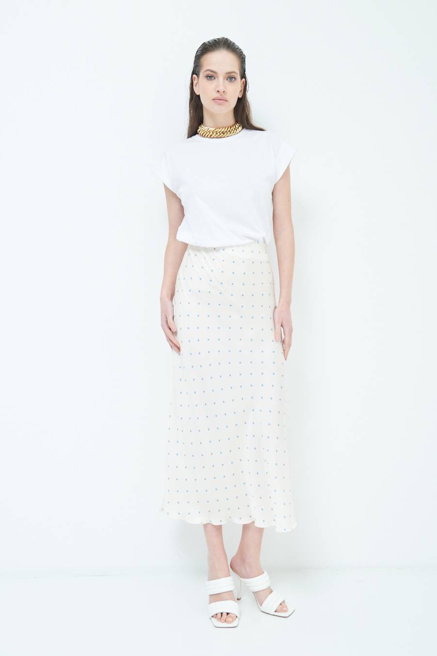 Kikisix GONNA POIS RASO AZZURRO