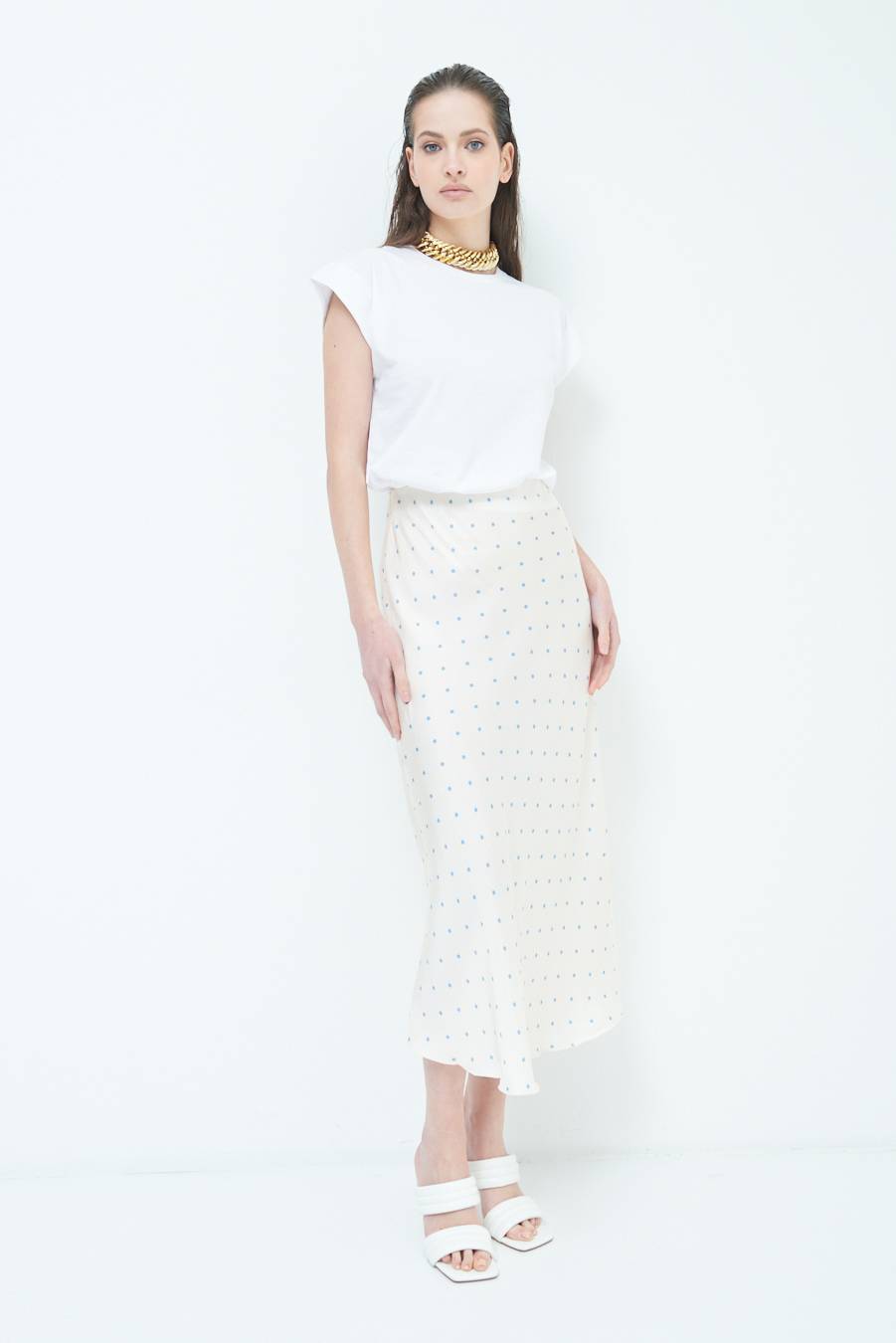 Kikisix GONNA POIS RASO AZZURRO