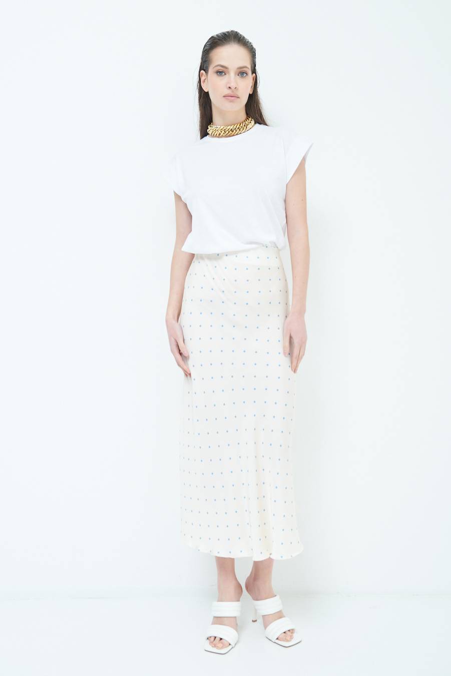 Kikisix GONNA POIS RASO AZZURRO