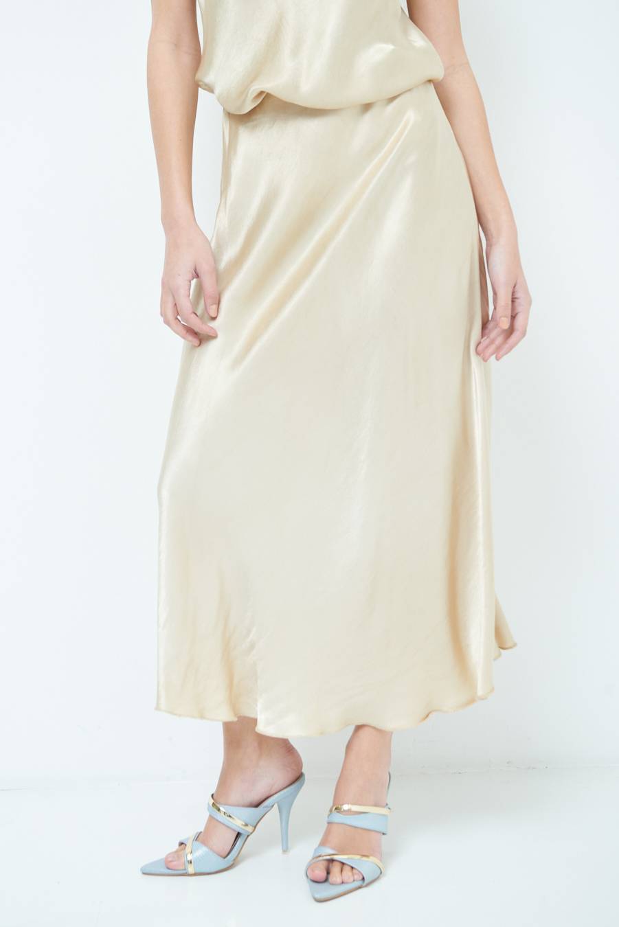 Kikisix GONNA RASO VISCOSA ORO