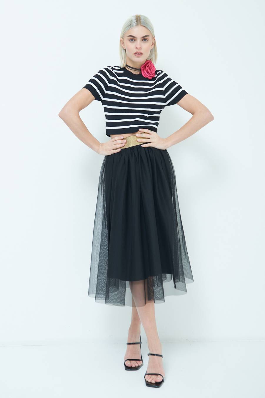 Kikisix GONNA TULLE NERO