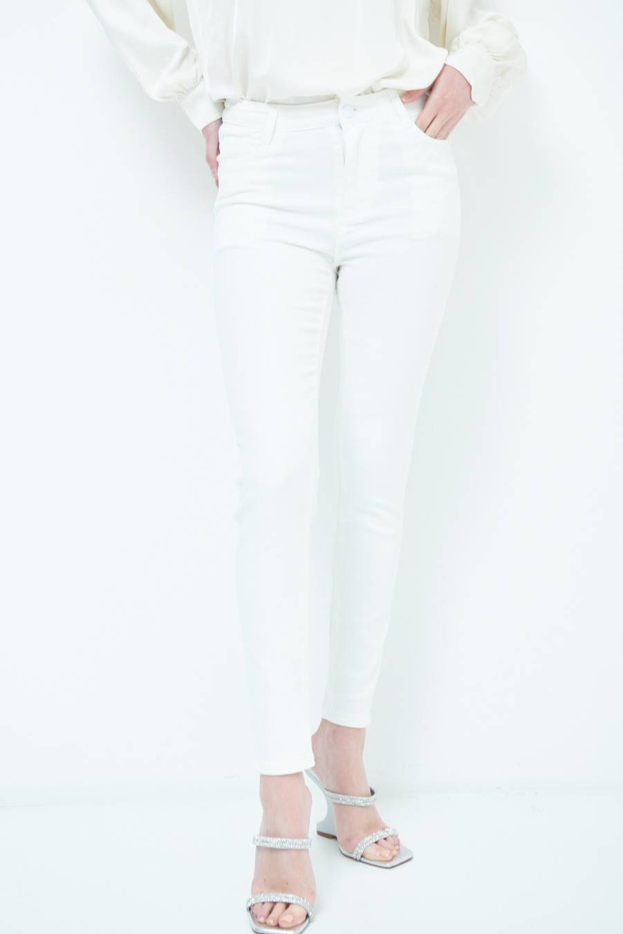 Kikisix JEANS PUSH BIANCO