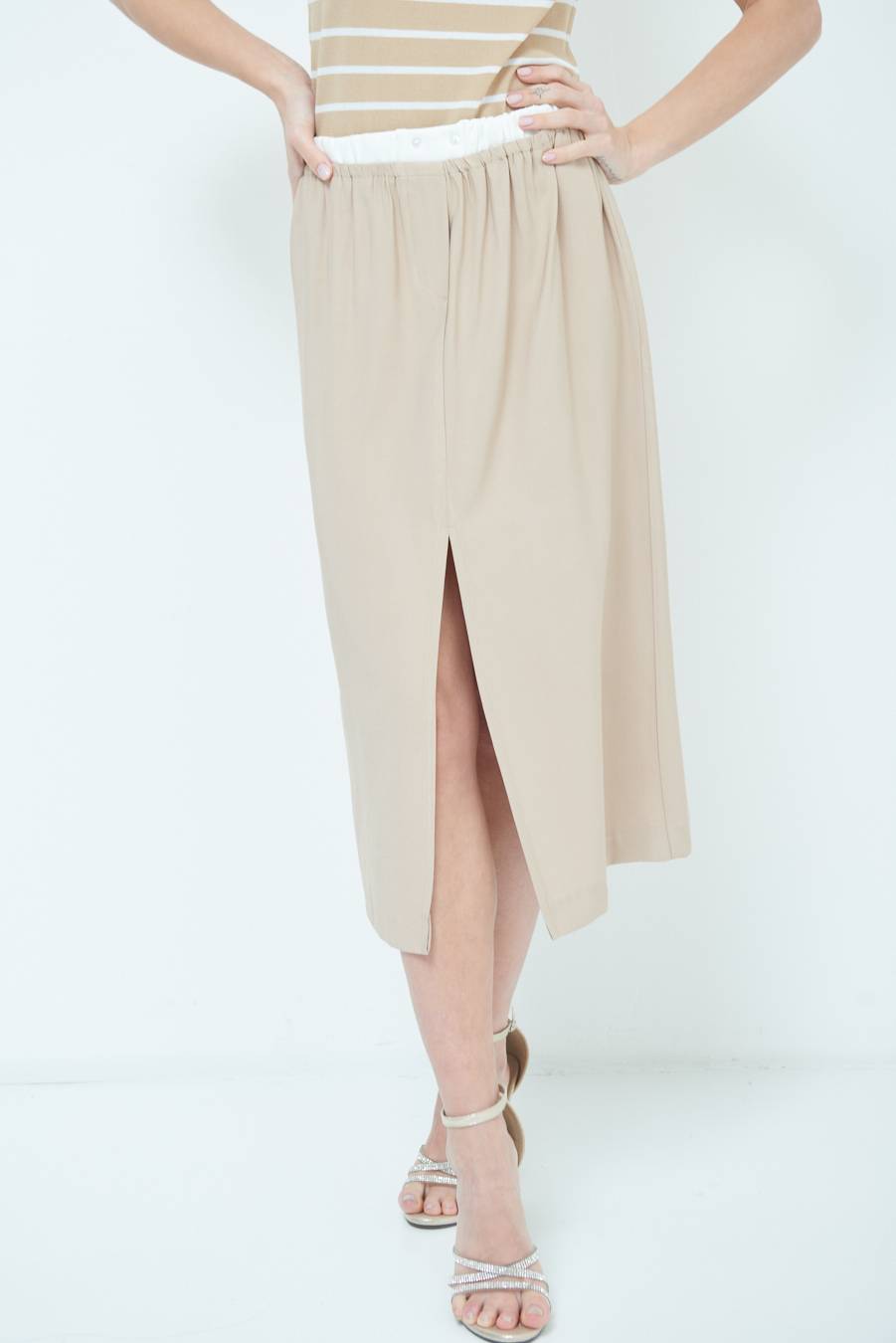 Kikisix LONGUETTE CON COSTINA VITA BEIGE