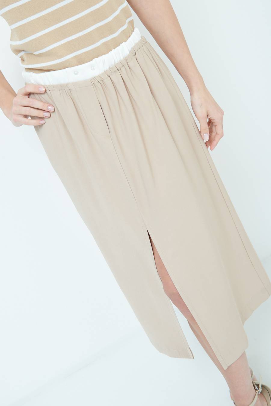 Kikisix LONGUETTE CON COSTINA VITA BEIGE