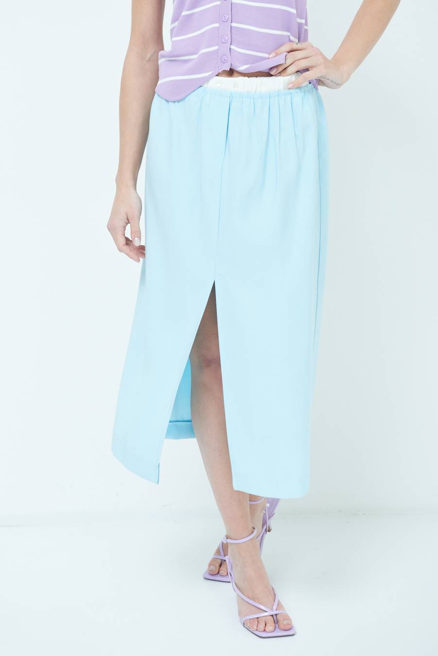 Kikisix LONGUETTE CON COSTINA VITA CELESTE