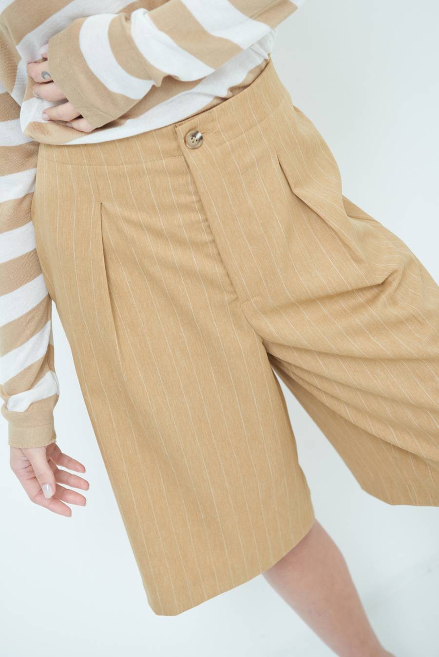 Kikisix PANTA GONNA 3/4 CAMMELLO