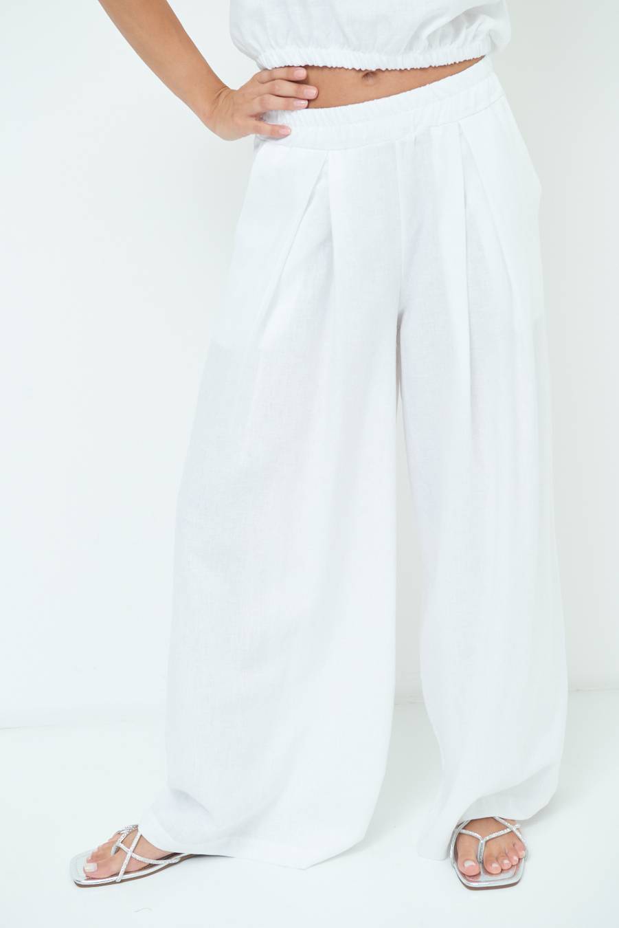 Kikisix PANTA PALAZZO CON PINCE PANNA