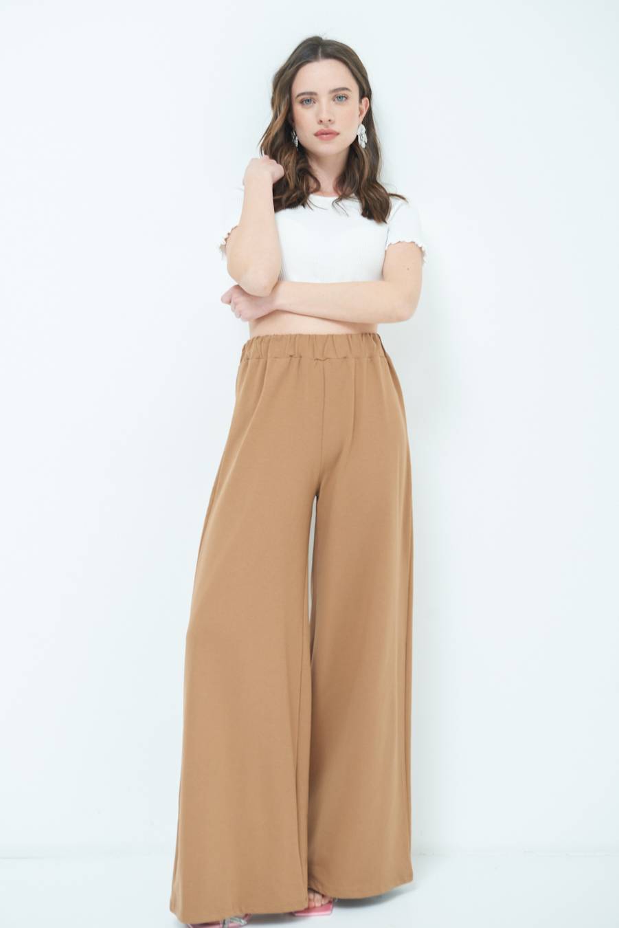 Kikisix PANTA PALAZZO TABACCO