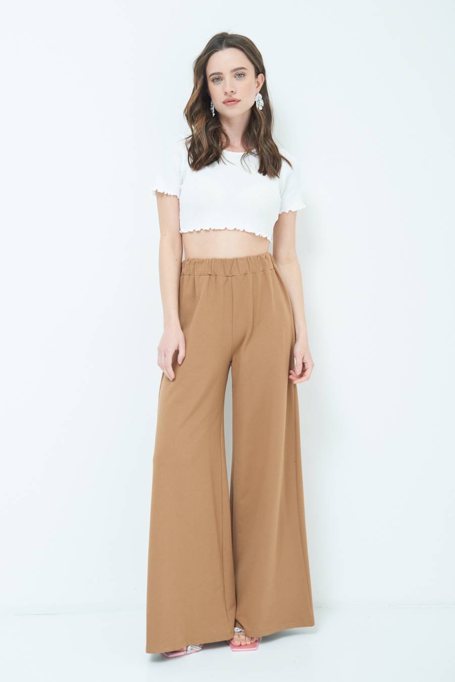 Kikisix PANTA PALAZZO TABACCO