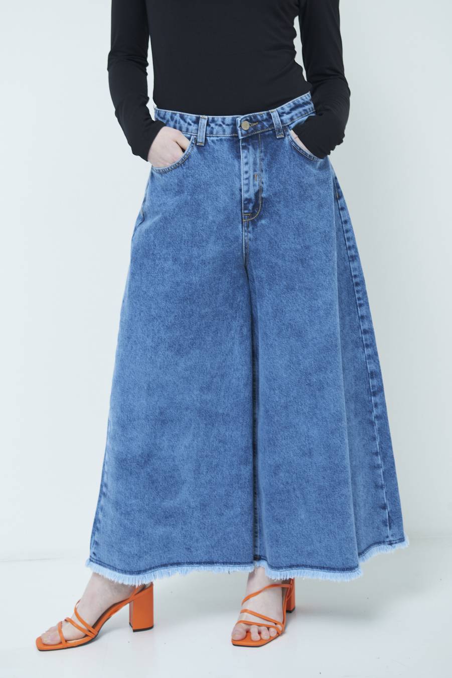 Kikisix PANTAGONNA MARMORIZZATO JEANS