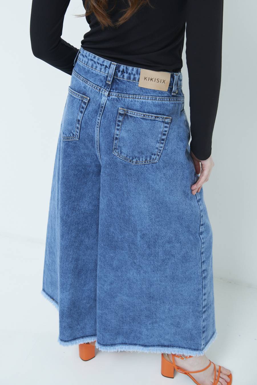 Kikisix PANTAGONNA MARMORIZZATO JEANS