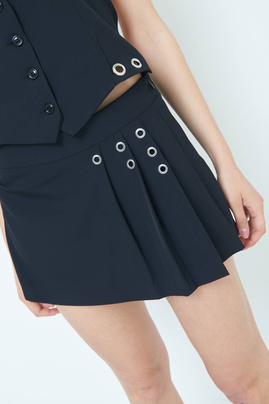 Kikisix PANTALONCINO/GONNA CON VELO NERO