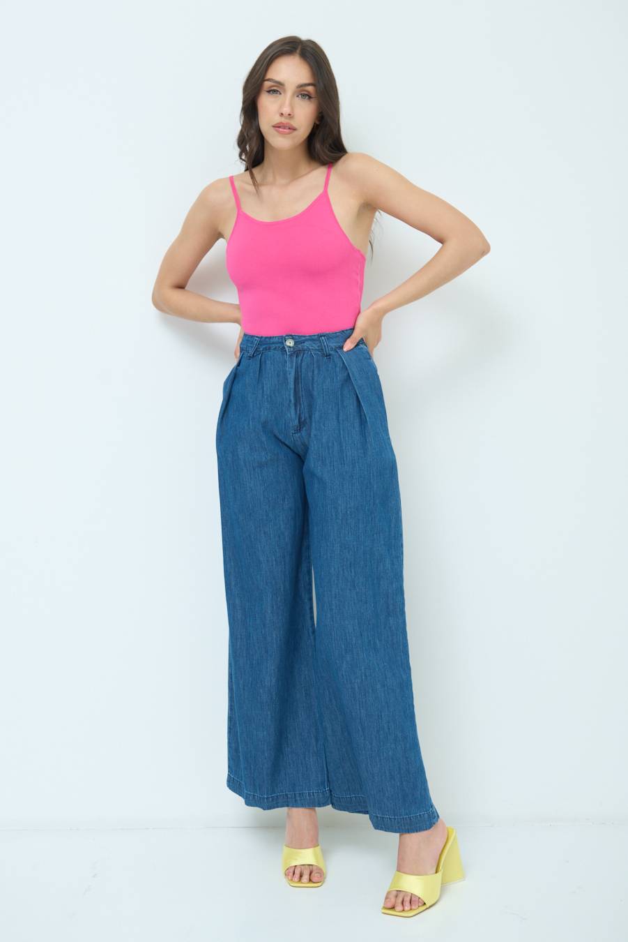 Kikisix PANTALONE CHAMBRAY PINCES JEANS