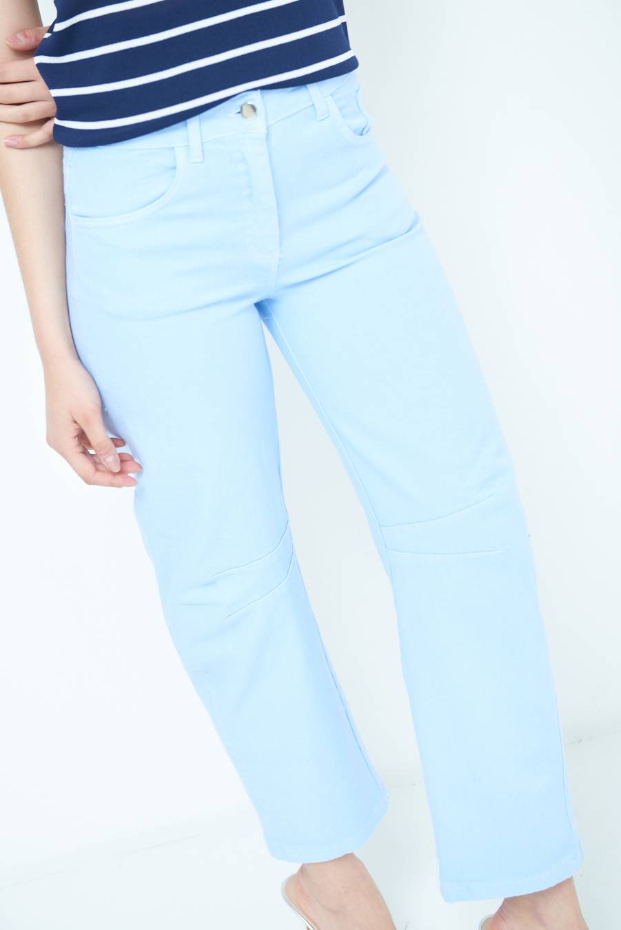 Kikisix PANTALONE LINEA UOVO CELESTE