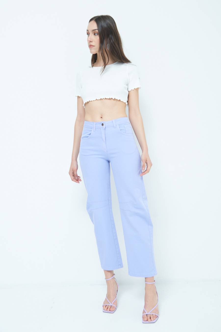 Kikisix PANTALONE LINEA UOVO LILLA