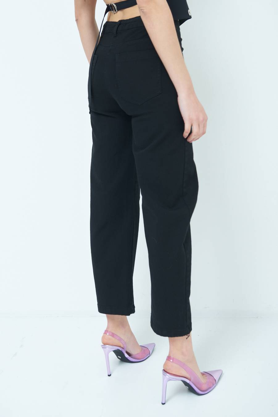 Kikisix PANTALONE LINEA UOVO NERO