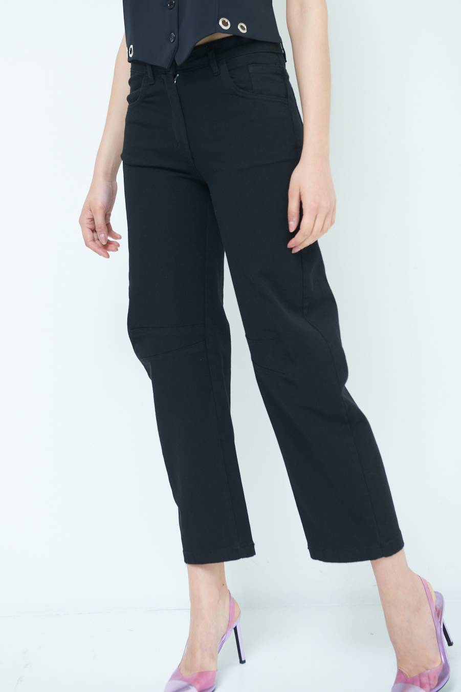 Kikisix PANTALONE LINEA UOVO NERO
