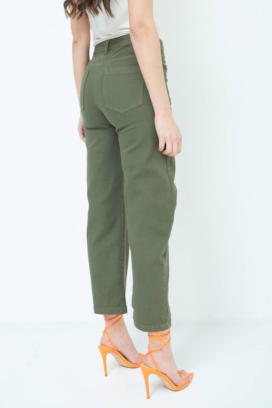 Kikisix PANTALONE LINEA UOVO VERDE MILITARE
