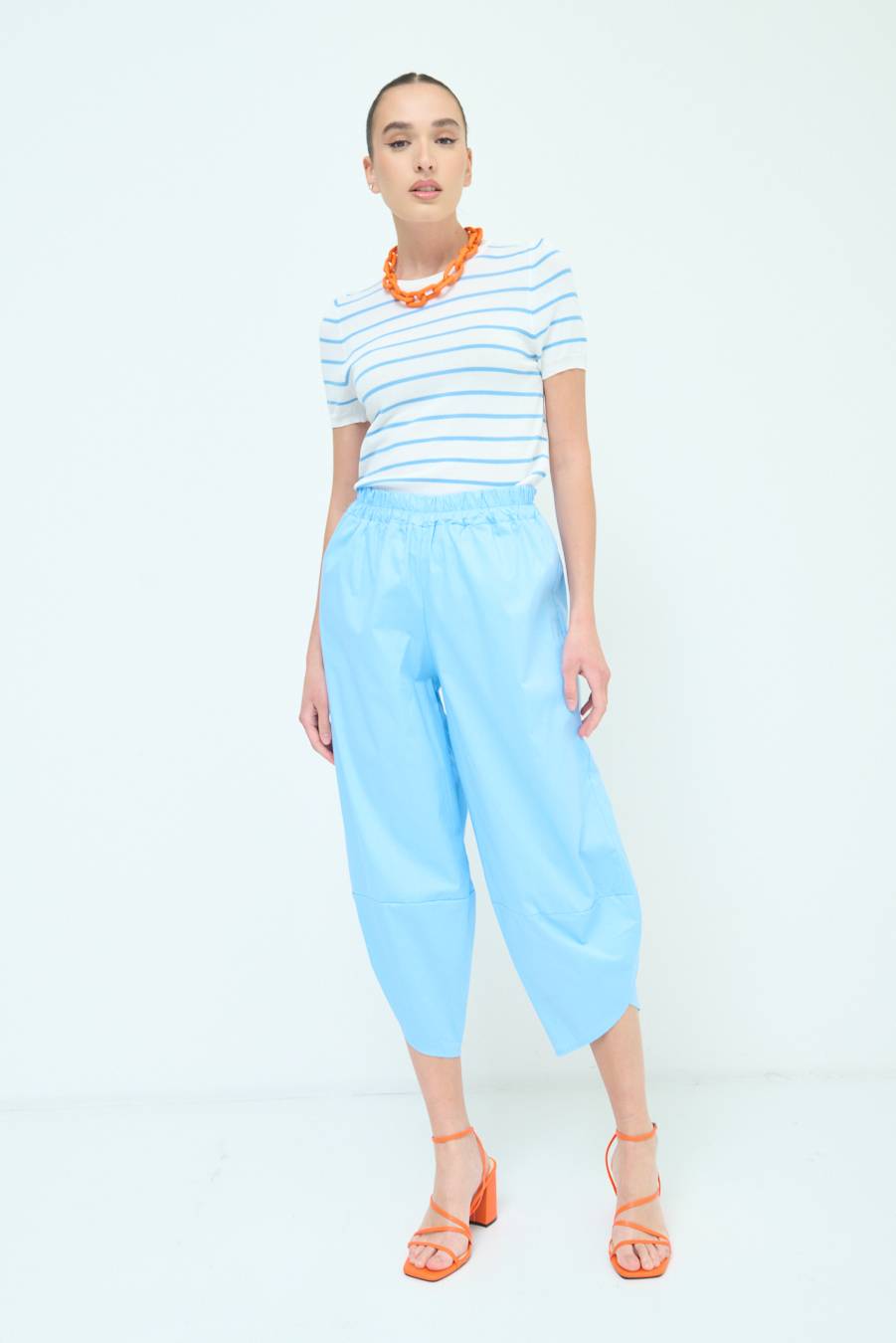 Kikisix PANTALONE OVER AZZURRO