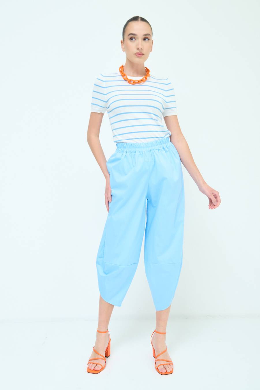 Kikisix PANTALONE OVER AZZURRO