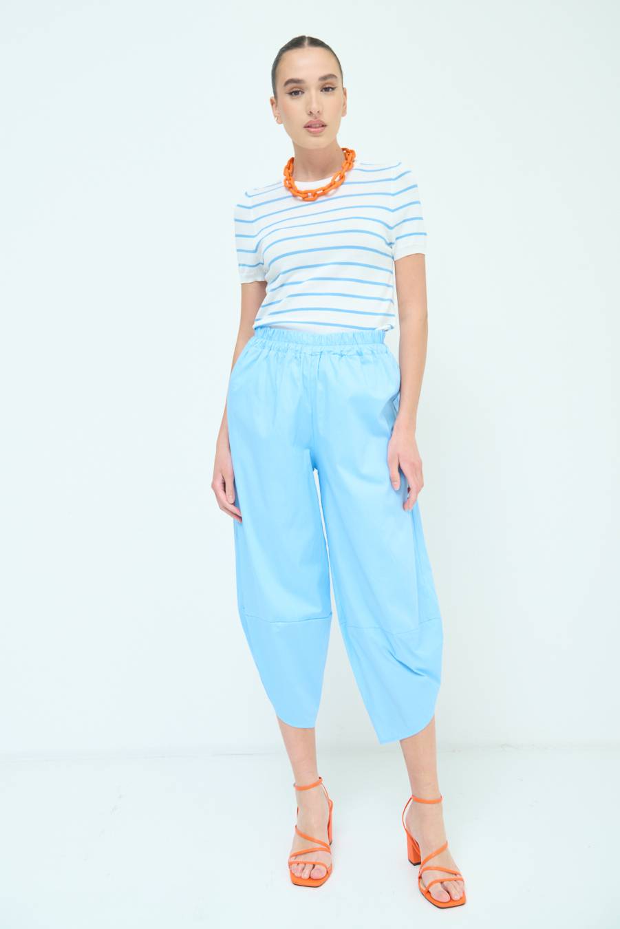 Kikisix PANTALONE OVER AZZURRO