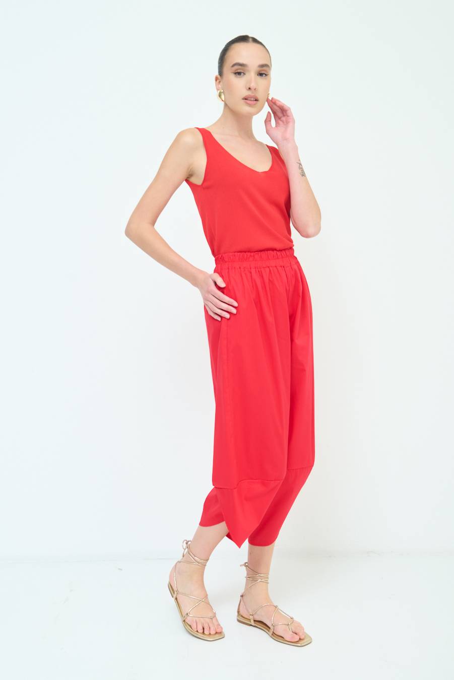 Kikisix PANTALONE OVER ROSSO