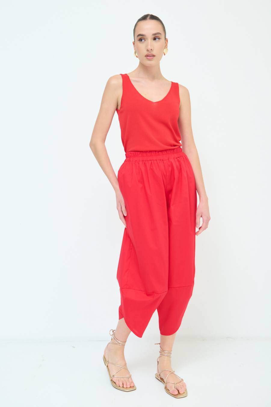 Kikisix PANTALONE OVER ROSSO