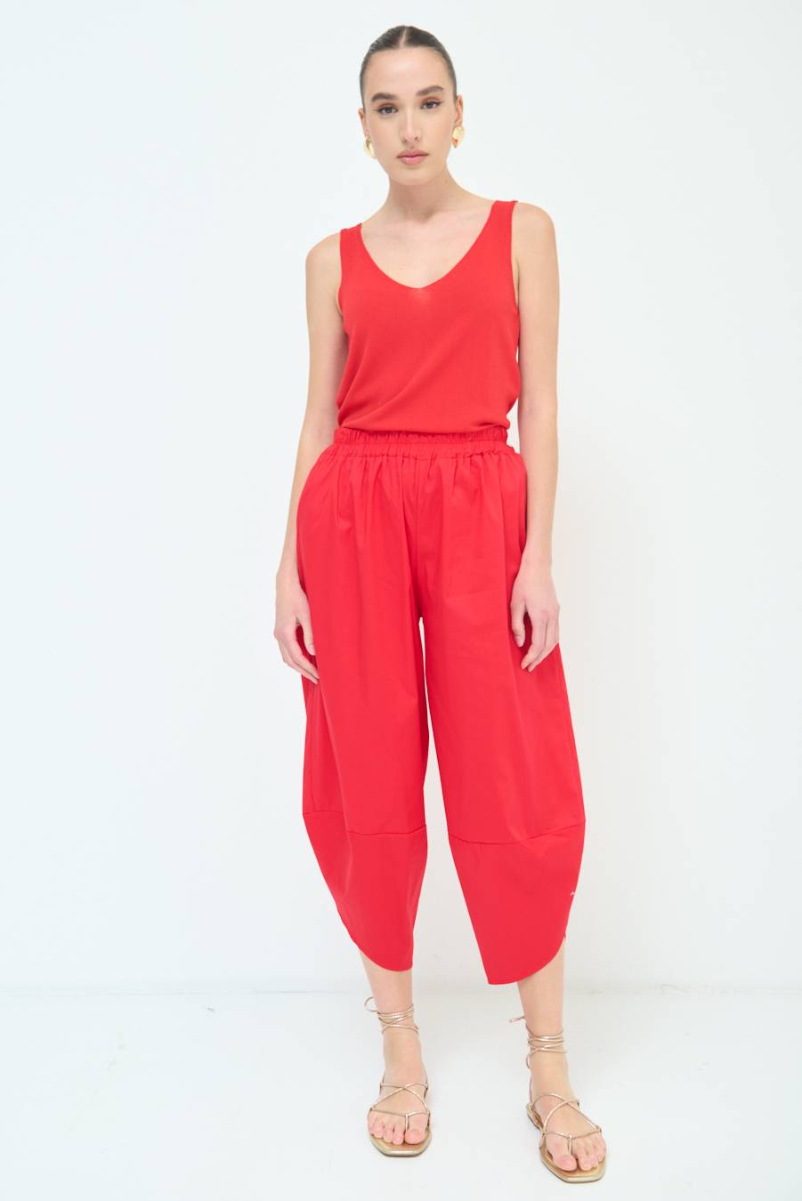 Kikisix PANTALONE OVER ROSSO