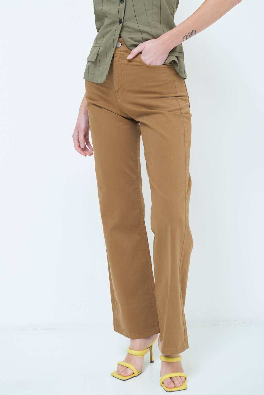 Kikisix PANTALONE PALAZZO BEIGE