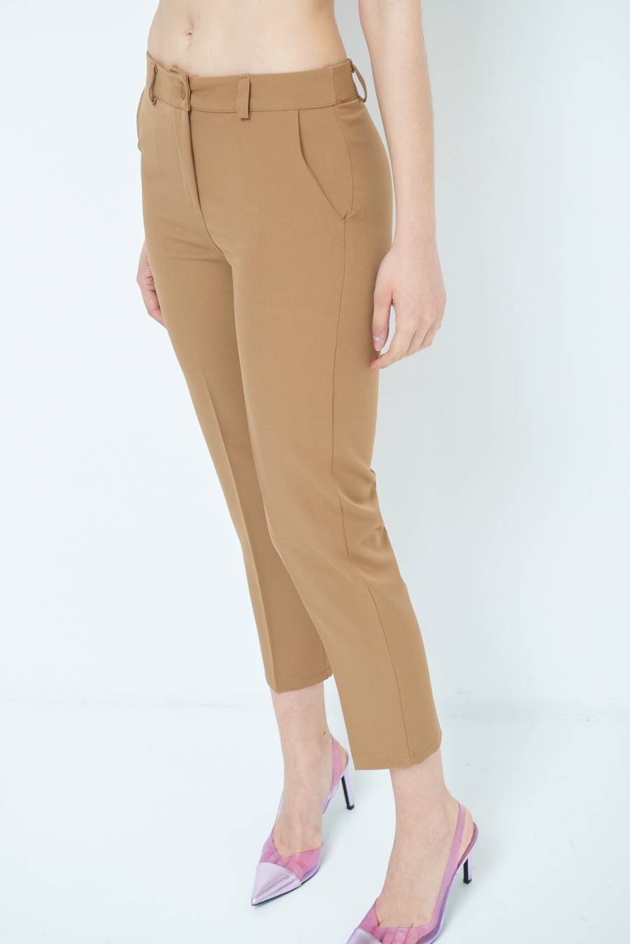 Kikisix PANTALONE SIGARETTA FANGO