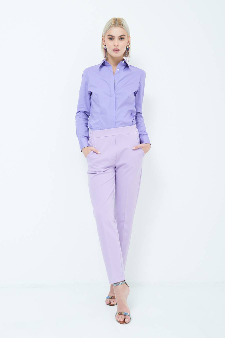 Kikisix PANTALONE SIGARETTA LILLA