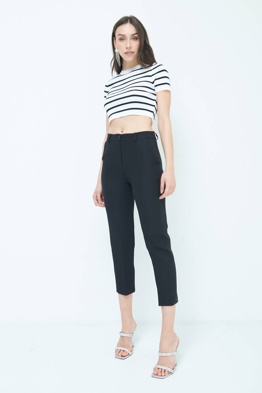 Kikisix PANTALONE SIGARETTA NERO